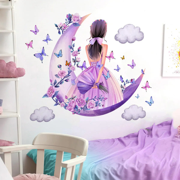 Princess on the Moon Wall Sticker