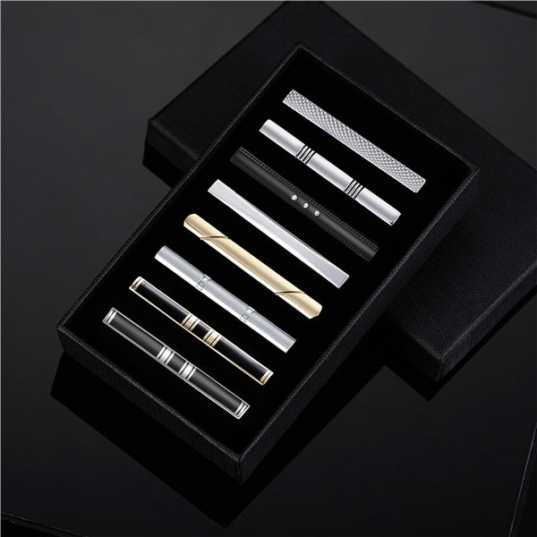 Luxurious 8Pc Tie Clip Set With Gift Box