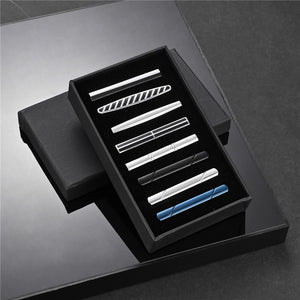 Luxurious 8Pc Tie Clip Set With Gift Box