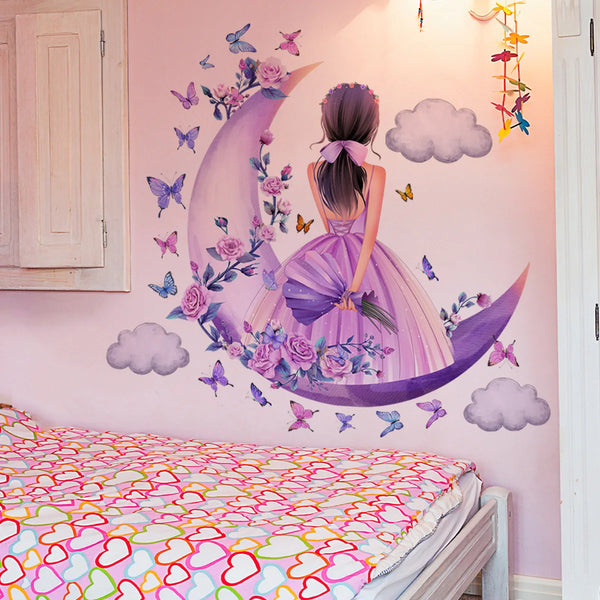 Princess on the Moon Wall Sticker