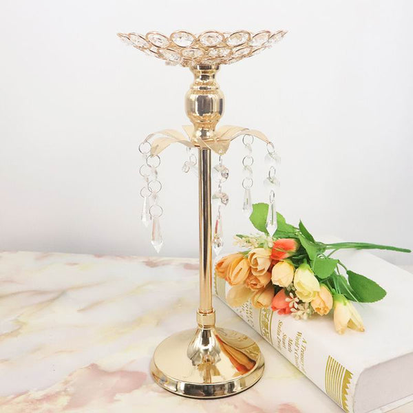 Gold Crystal Candle Holder