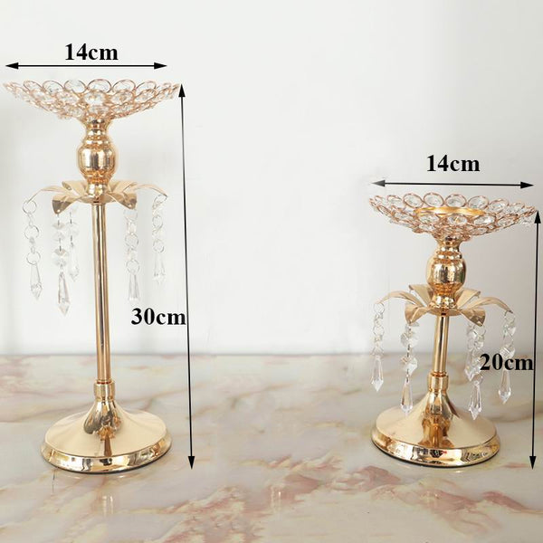 Gold Crystal Candle Holder