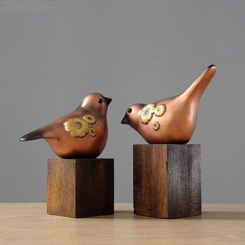 2 Pcs/Set Bird Figurines