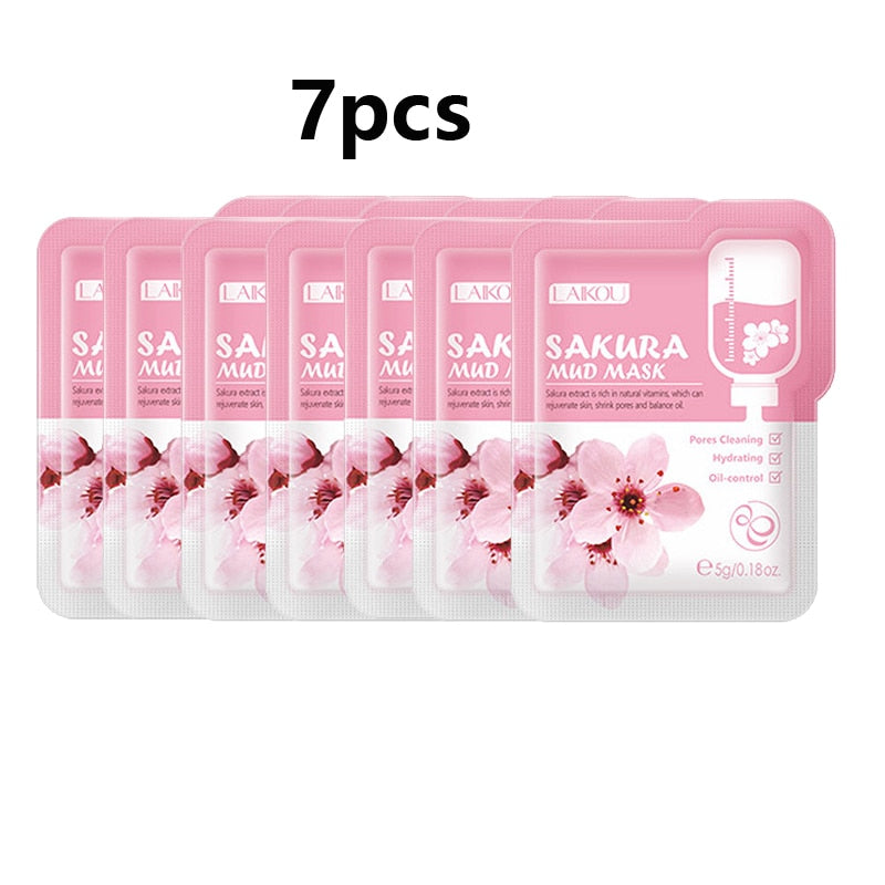 Japanese Sakura Mud Face Mask - 7pcs