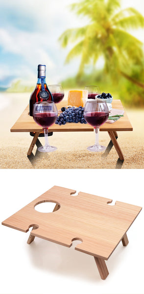 Portable Folding Wine Table