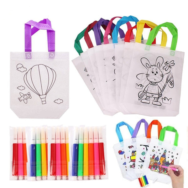 DIY Graffiti Bag with Markers