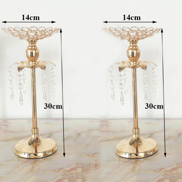 Gold Crystal Candle Holder