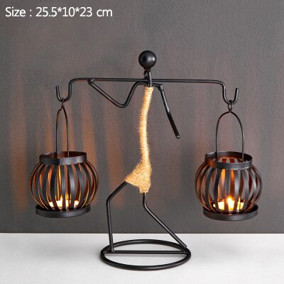 Rustic Iron Candle Holder