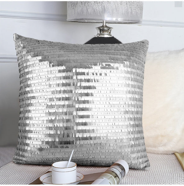 Luxurious Sequin/Fur Cushion Cover