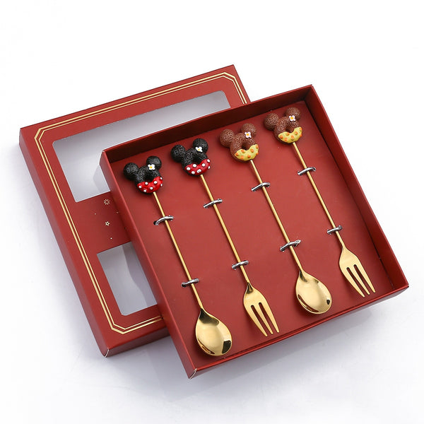 4 Piece Gold Cutlery Gift Set