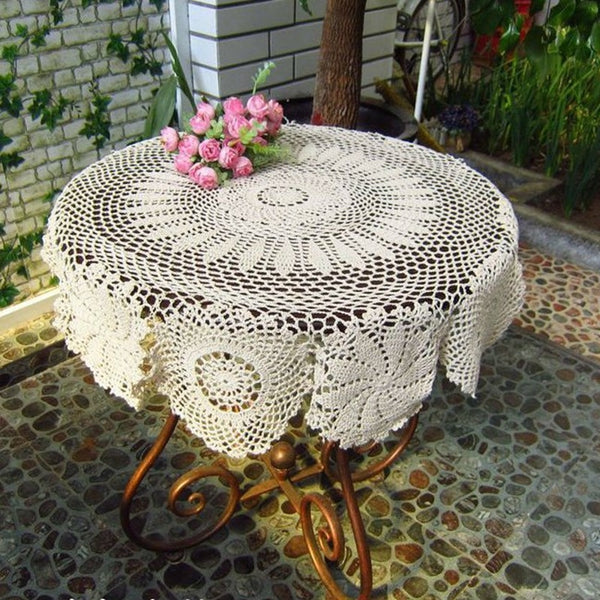 Round Crochet Table Cloth