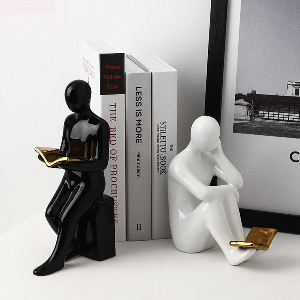 2Pcs/Set Creative Reader Bookends