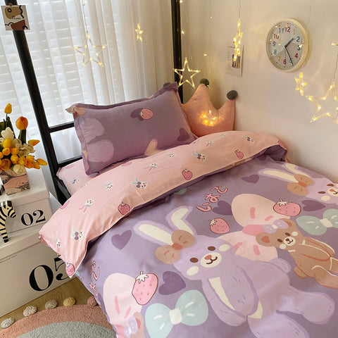 Cartoon Print Bed Set