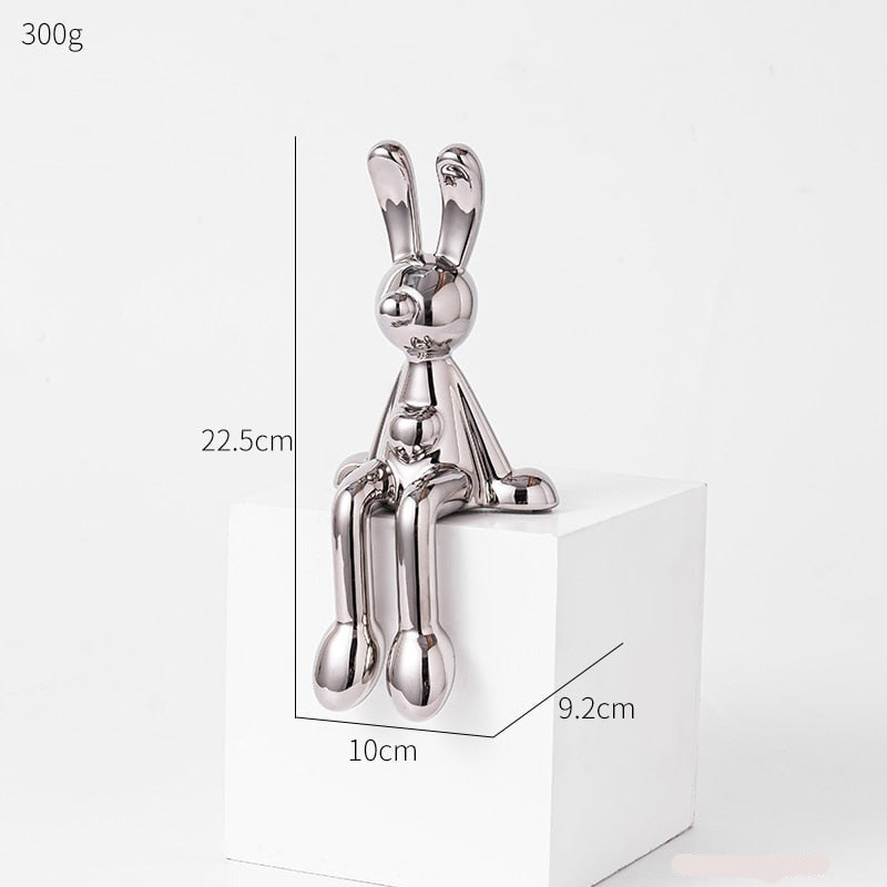 Love Heart Rabbit Sculptures