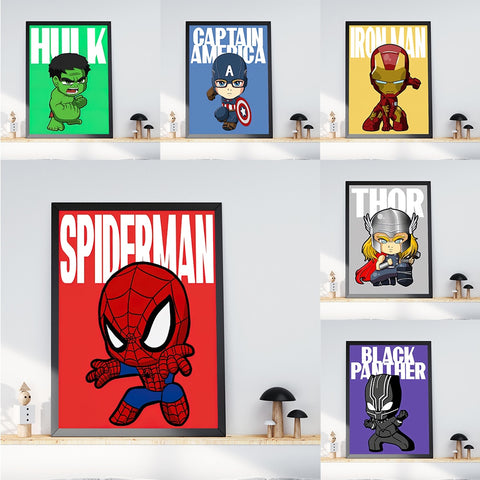 Marvel Superhero Wall Art Poster