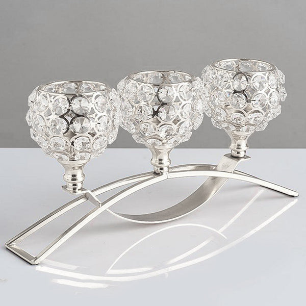 Elegant Crystal Candle Holder