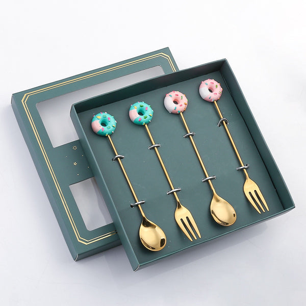 4 Piece Gold Cutlery Gift Set