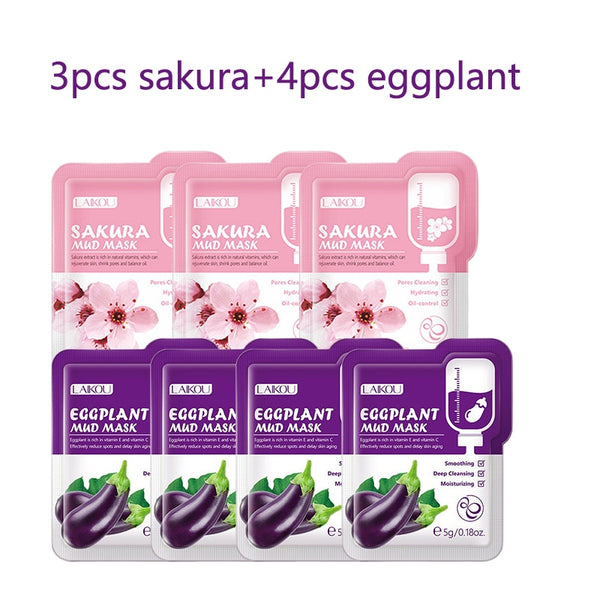 Japanese Sakura Mud Face Mask - 7pcs