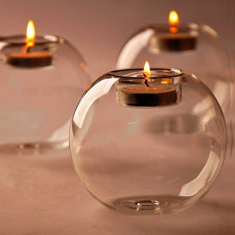 Exquisite Glass Candle Holder