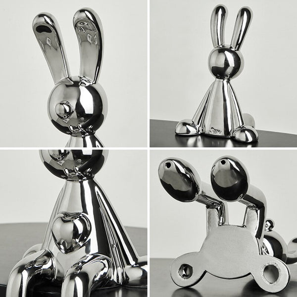 Love Heart Rabbit Sculptures