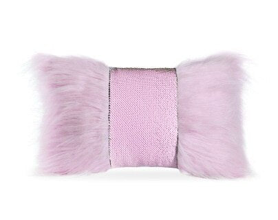 Luxurious Sequin/Fur Cushion Cover