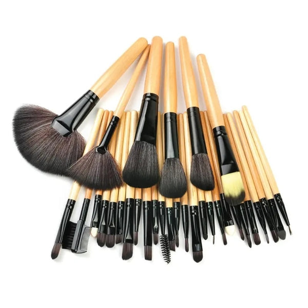 Leather Gift Bag of 24pcs Makeup Brushes