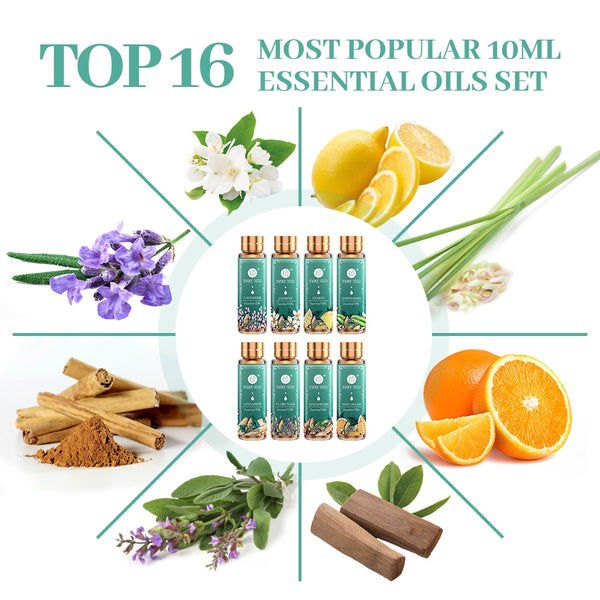 16pcs Natural Plant Essential Oils Set