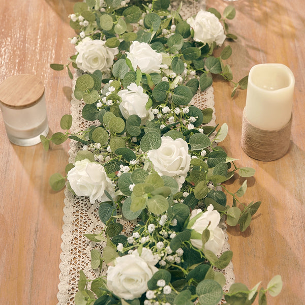 Silk Roses Table Decor