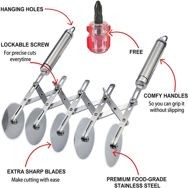 5 Wheels Pasta/Pizza Cutter