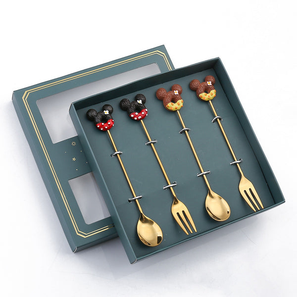 4 Piece Gold Cutlery Gift Set