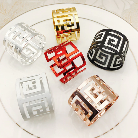 Pattern Napkin Rings - 12Pack