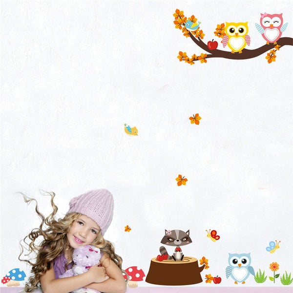 Owl Tree Wall Stickers