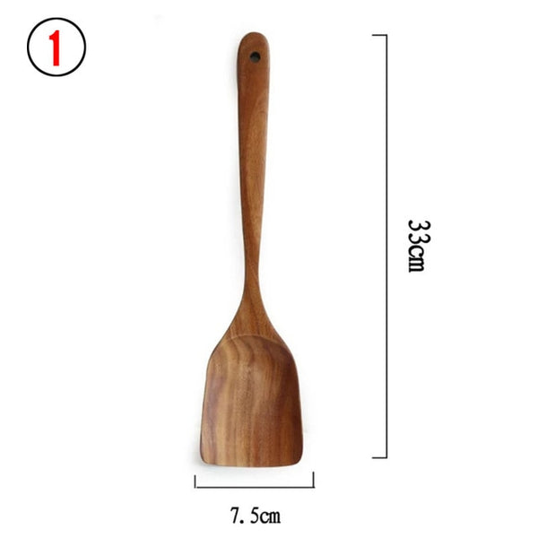 7pcs/set Teak Wood Tableware