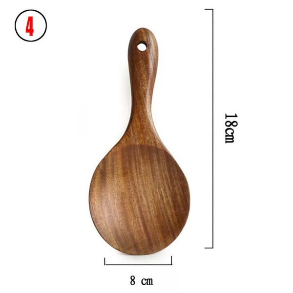 7pcs/set Teak Wood Tableware