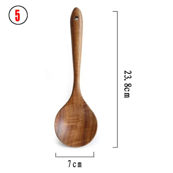 7pcs/set Teak Wood Tableware