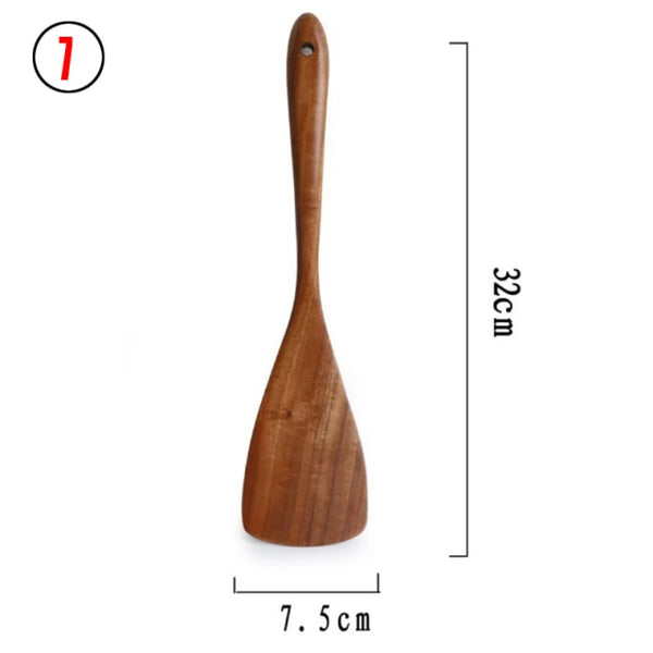 7pcs/set Teak Wood Tableware