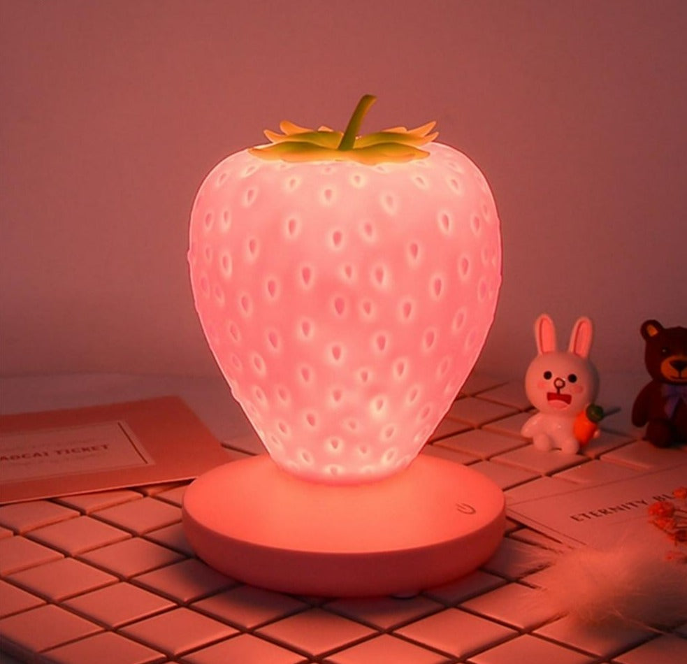 Super Cute Touch Dimmable LED Strawberry Night Lights