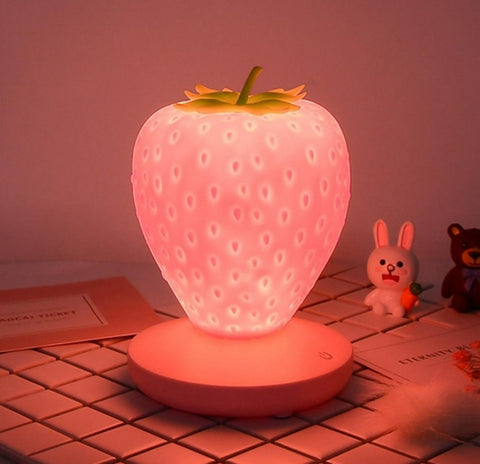 Super Cute Touch Dimmable LED Strawberry Night Lights