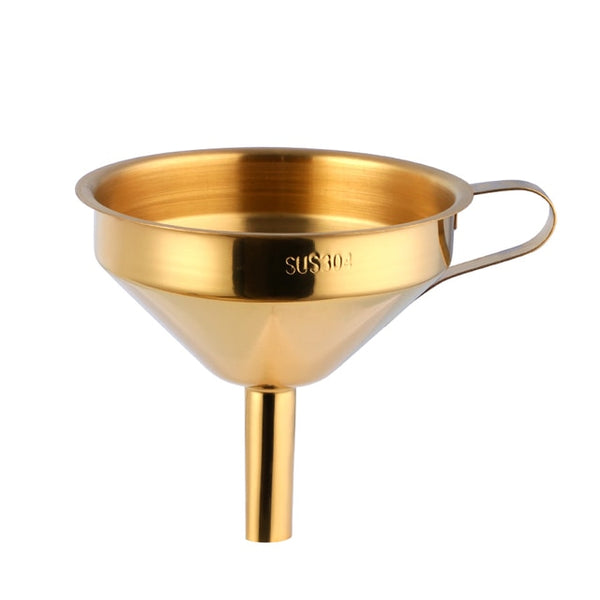 Stylish Stainless Steel Funnel with Strainer