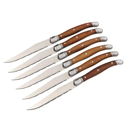 Rosewood Set of 6 Steak Knives