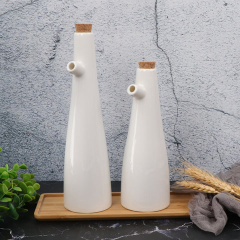 Ceramic Olive Oil / Vinegar Pourers