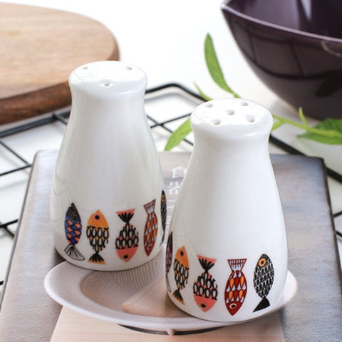 Handmade Fish/Marble Motif Spice Shakers