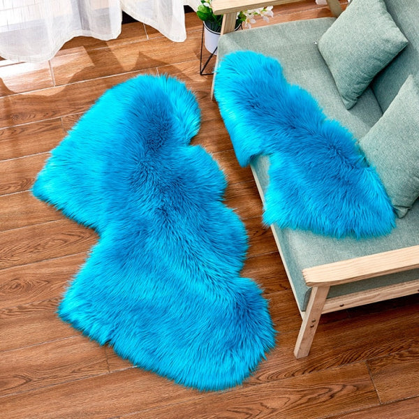 Fluffy Double Heart Rug