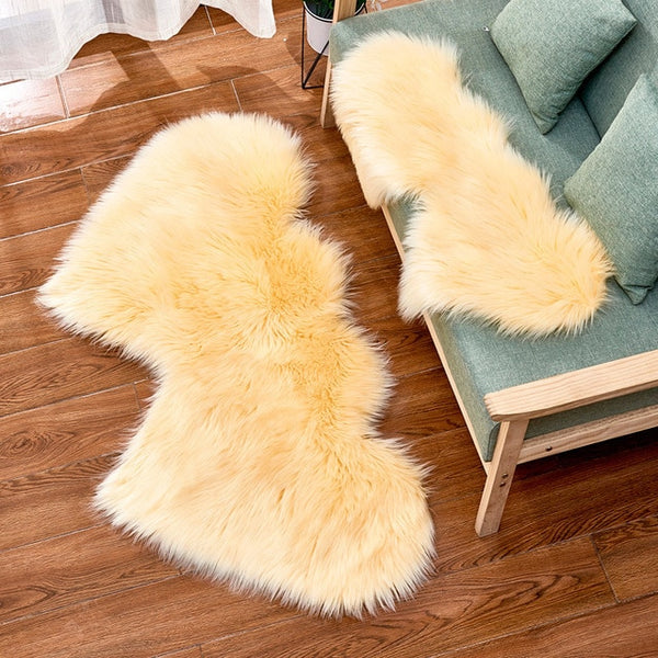 Fluffy Double Heart Rug