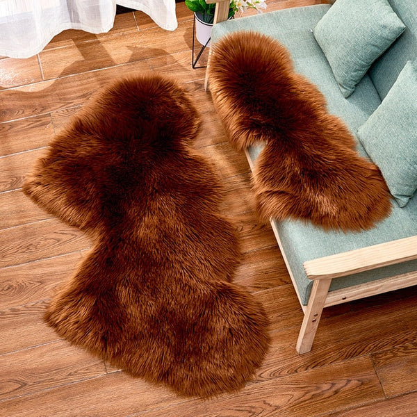 Fluffy Double Heart Rug