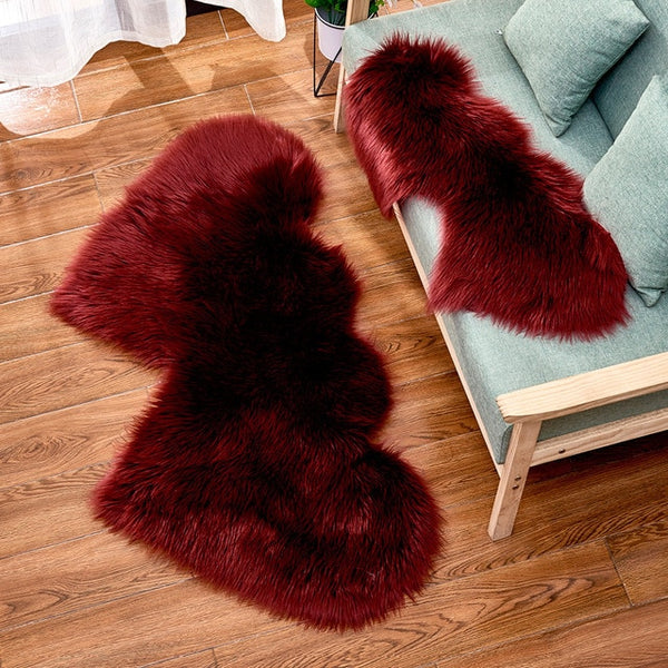 Fluffy Double Heart Rug