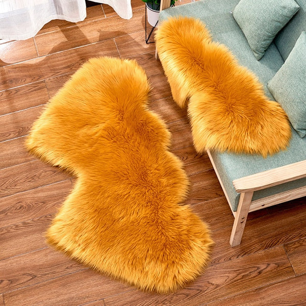 Fluffy Double Heart Rug