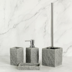 Stone Look Bathroom Accessory Set