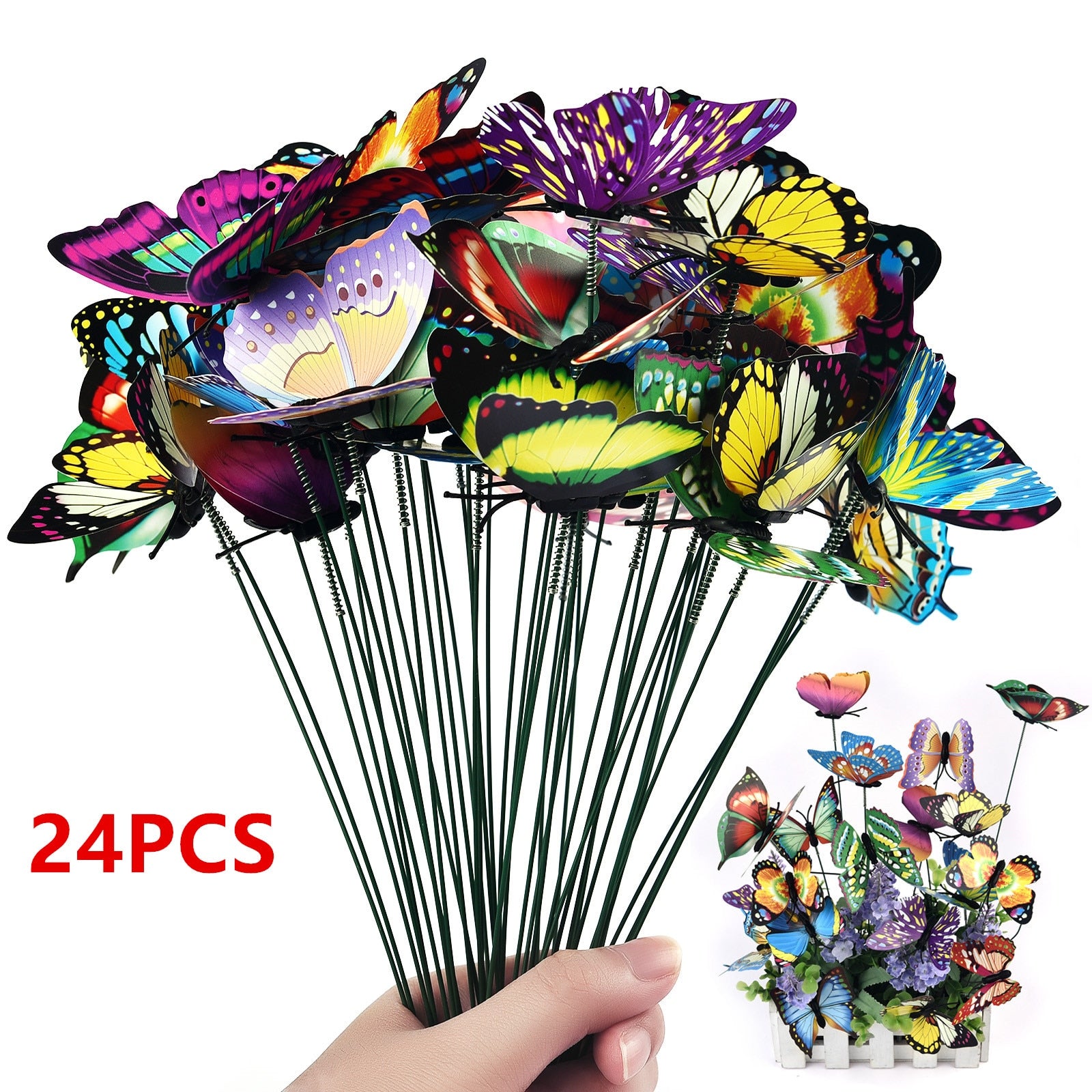 Decorative Butterfly Garden Planter Stakes