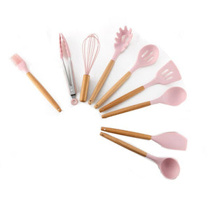 Pink Cooking Utensils Set